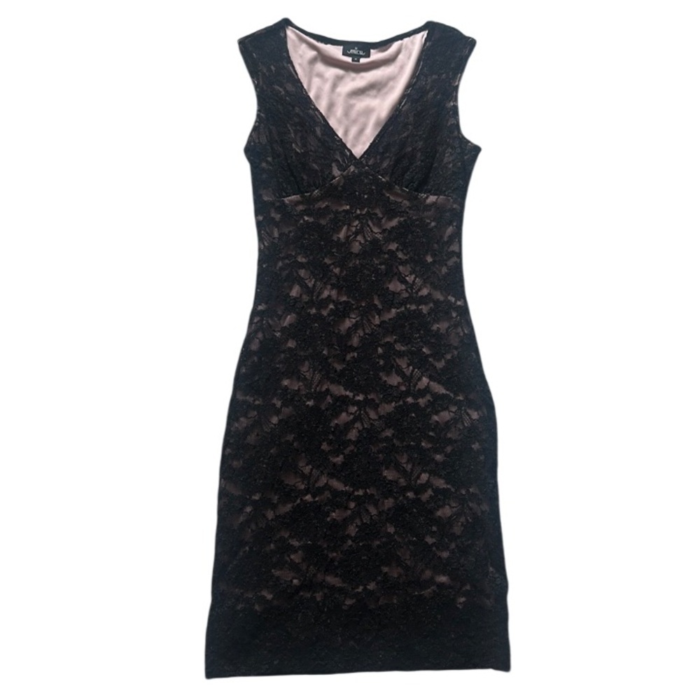 Black Pink Lace Bodycon Dress Sz 4 Whimsigoth Dark Romance Gothic Vampire Witch